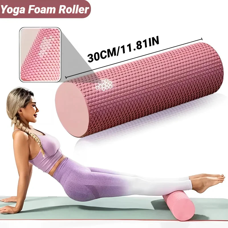 Solid EVA Foam Roller for Beginners Yoga Column Muscle Relaxer Massage Roller for Pilates Lumbar Relief Fitness Equipment Oasis Select