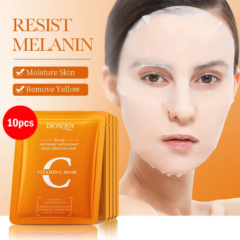 BIOAQUA Snail Hyaluronic Acid Retinol Face Mask 5/10pcs Hydrating Face Mask Oasis Select Vitamin C 10p