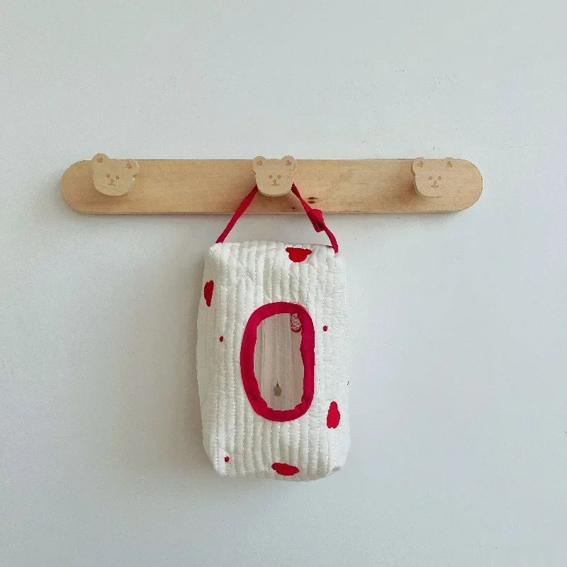 Cartoon Pattern Large Capacity Tissue Pouch Hanging Car Tissue Box Stroller Wipes Bag Storage Organizer Household Goods Oasis Select