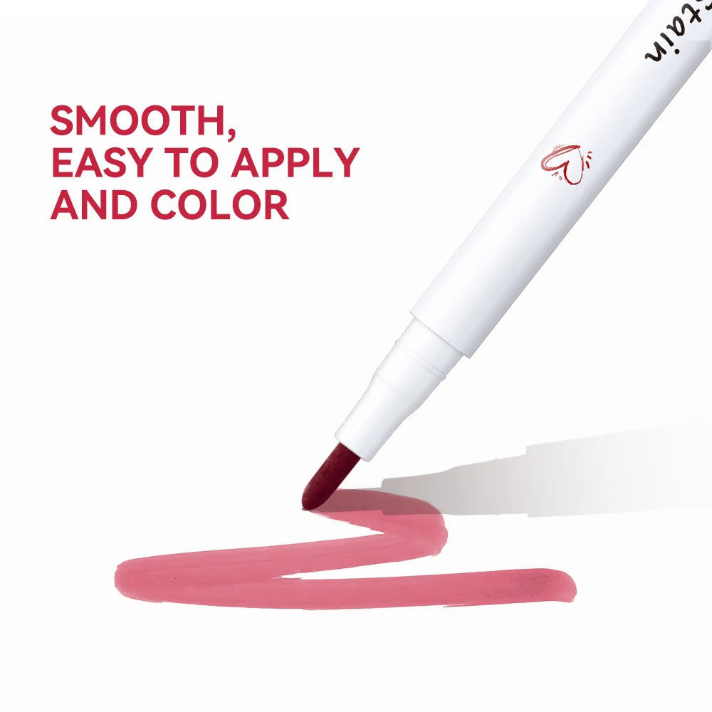 6Colors Lip Stain Pencil Liquid Lip Liner Waterproof Plumping Lip Tint Natural Matte Nude Brown Long Lasting Beauty Makeup Pen Oasis Select