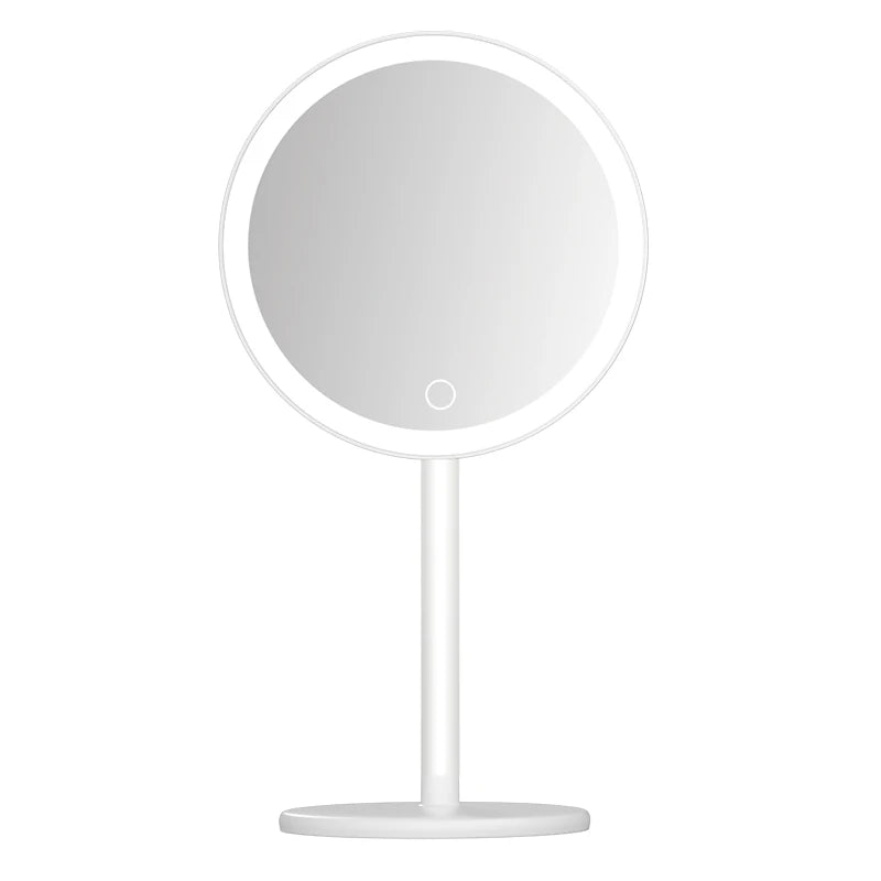 DOCO Makeup Mirror Desktop Adjustable LED Light High Quanlity Metal Texture Perfect for Gift Giving Oasis Select white 7inch