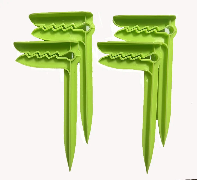 Outdoor Beach Towel Holder Beach Mat Holder Towel Holder Plastic Outdoor Picnic Mat Holder Windproof Tent Holder Camping Tools Oasis Select Green - 4pcs