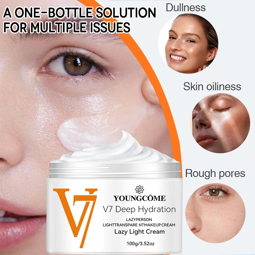 Face Cream V7 Deep Hydration Waterlight Instant Whitening Moisturizing Cream Vitamin H Nourish Brighten Skin Tone Fade Blemishes Oasis Select