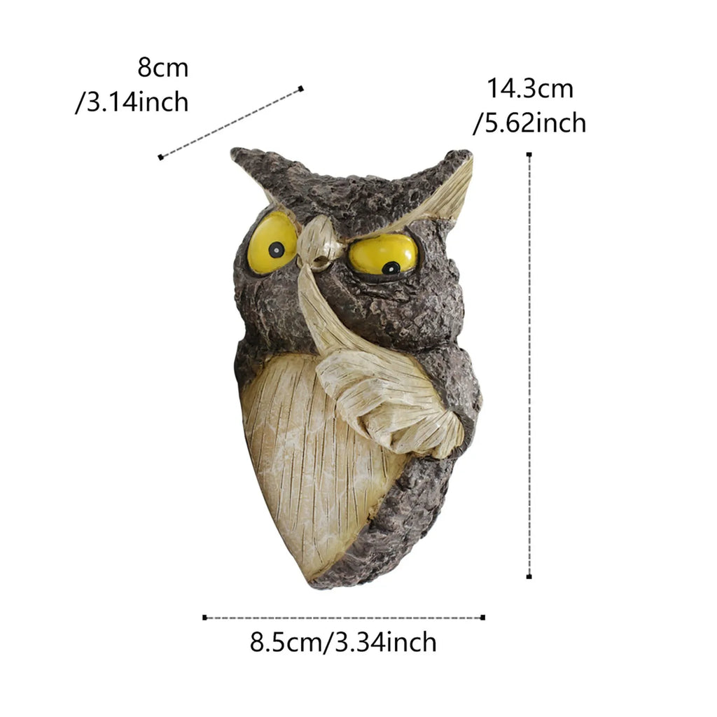 Owl Tree Hanging Garden Ornament – Resin Animal Decoration Garden Tree Ornament Oasis Select