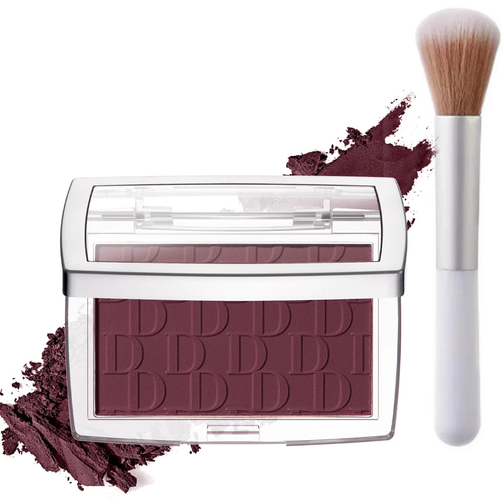 Matte Embossed Blush Palette High Pigmented Pink Coral Cheek Blush Powder With Professional Makeup Brush Oasis Select 006