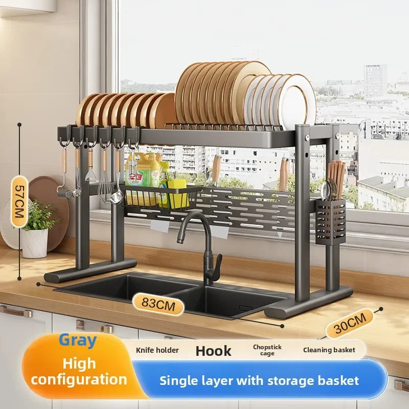 Multi-functional Ventilated sink rack Countertop dishwashing rack Dish rack Dish rack Dish rack Dish rack Oasis Select Ash-1-83