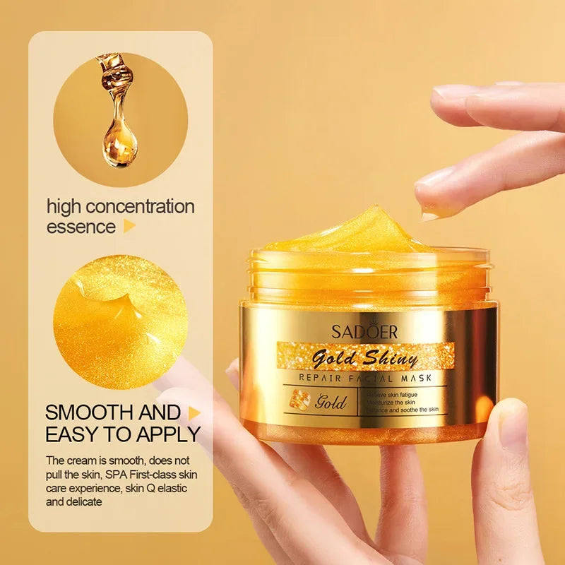24K Gold Serum Cream Sleeping Mask Repair for Night Whitening Sleeping Beauty Mask Gel Cream Moisturizing Whitening Anti-wrinkle Oasis Select