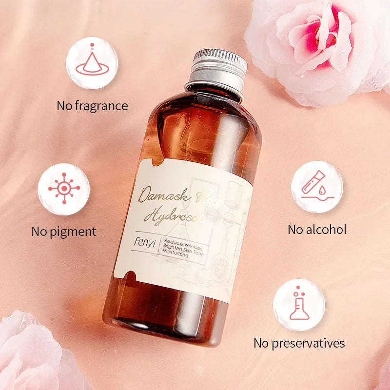 105ml Damascus Rose Hydrosol Moisturizing Toner Skin Care Rose Water Skin Care Beauty Products Facial Toner Oasis Select