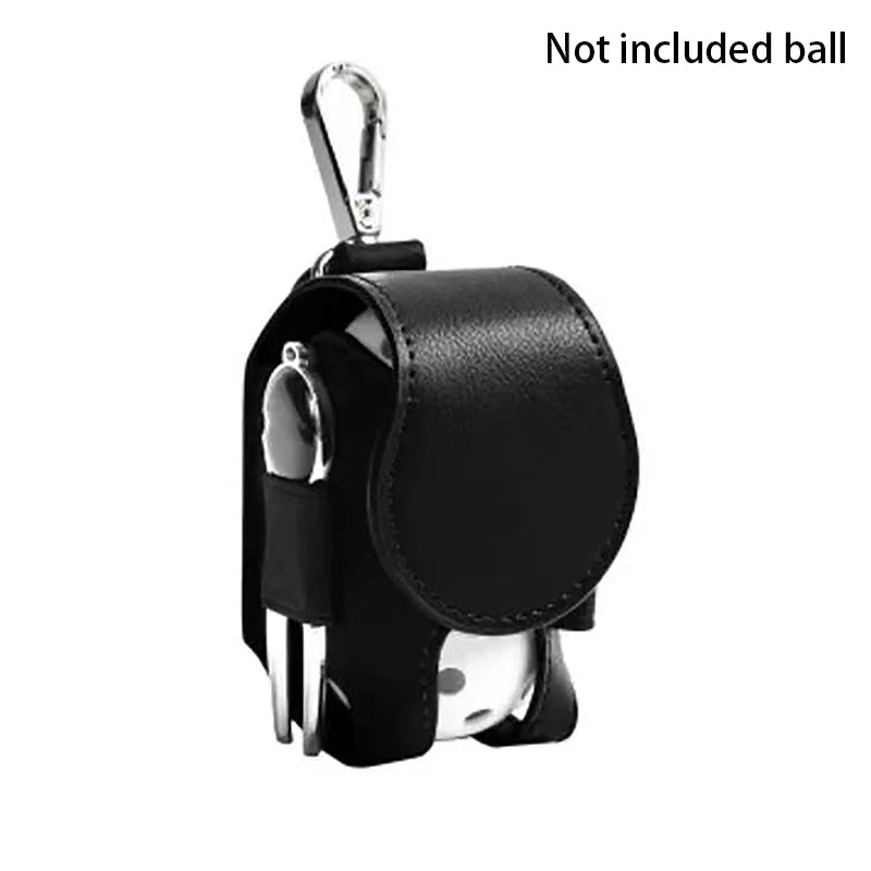 1pc Mini Golf Double Ball Bag PU Small Waist Pouch Holder for Golf Balls and Tees Accessory Oasis Select