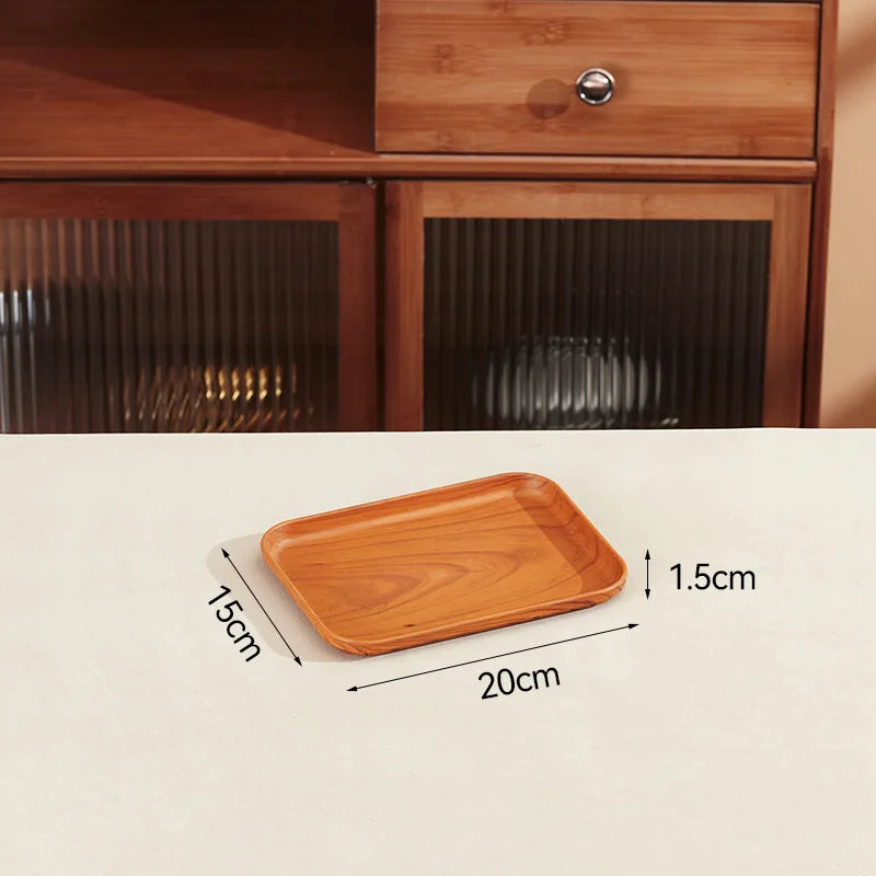Plastic Tableware Fruit Household Buffet Plate Decorative Candy Trays Rectangular Dessert Dinner Plate for Home Supplies Oasis Select 20x15x1.5cm