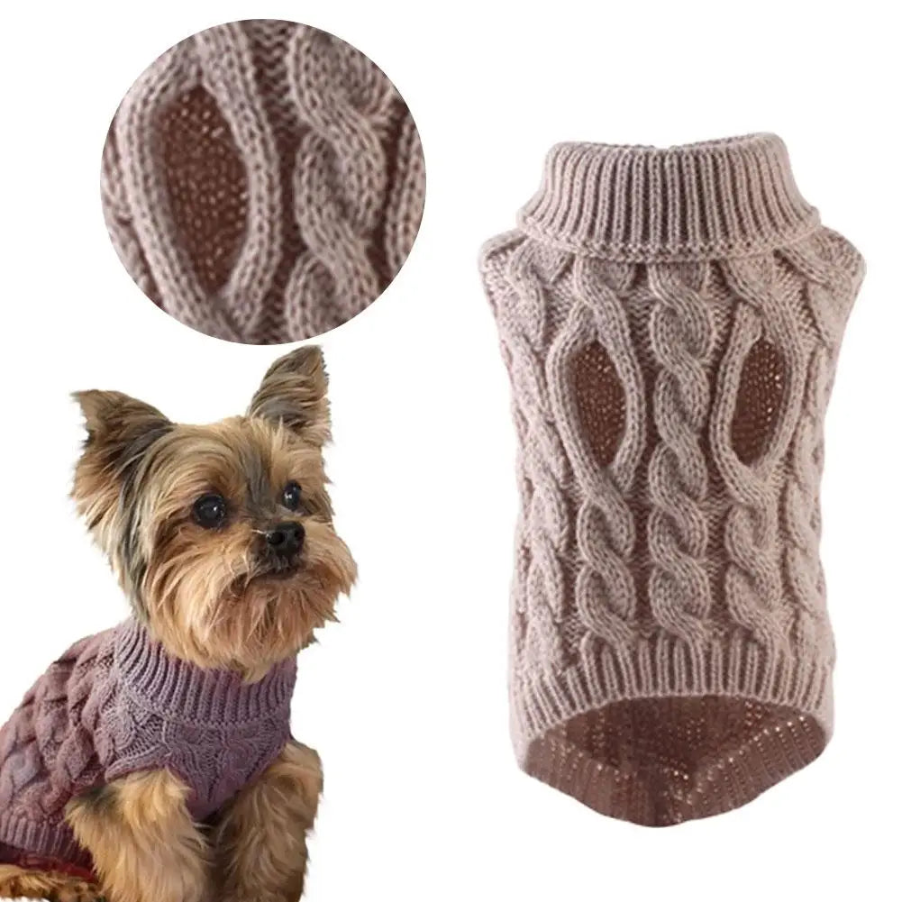 Pet Clothes Sweater Fashion Autumn Winter Warm Dog Sweater Knitted Coat Knitwear for Small Puppy Yorkshire Clothing Oasis Select