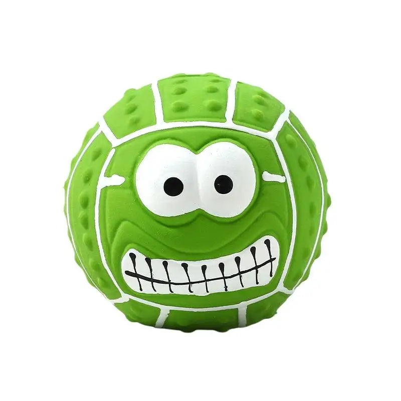Funny Dog Toy Ball Creative Expression Pet Rubber Ball Interactive Molar Chew Toy Durable Fetch Play for Small Large Dogs Oasis Select C