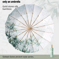 Fashion Three Fold Manual Umbrella Color Coating UV Protection Sunshade Dual Purpose Rain Umbrella for Ladies Oasis Select 16 bone silk bamboo 16K Aluminum