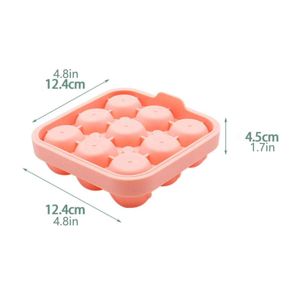 Rose Ice Cube Tray – 9-Cavity Silicone Mold for Whiskey