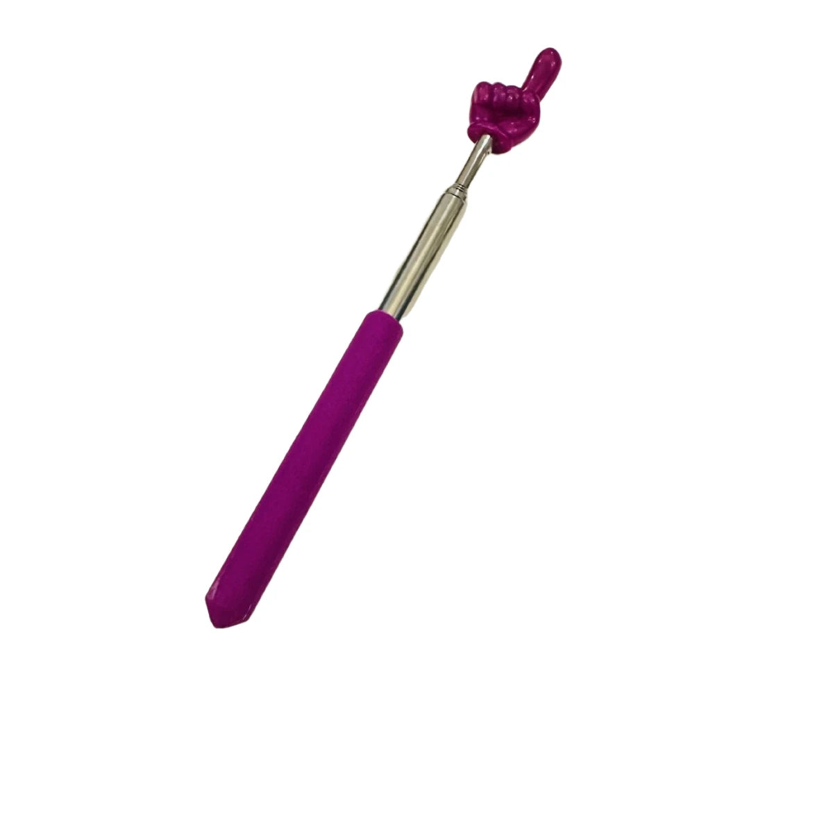 Retractable Teacher Pointer Finger Design StainlessSteel Telescopic School Teaching Pointer Stick Teacher Supplies For Classroom Oasis Select B5-Purple