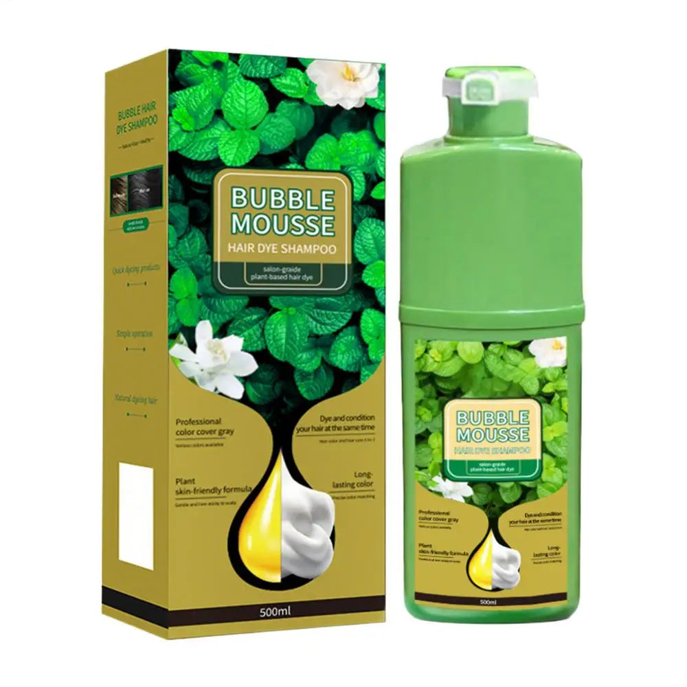 Natural Plant Herbal Hair Dye Shampoo 5 Minutes Change Hair Color Non-irritating Repairs Gray White Hair Care Products Women Men Oasis Select Coffee CN