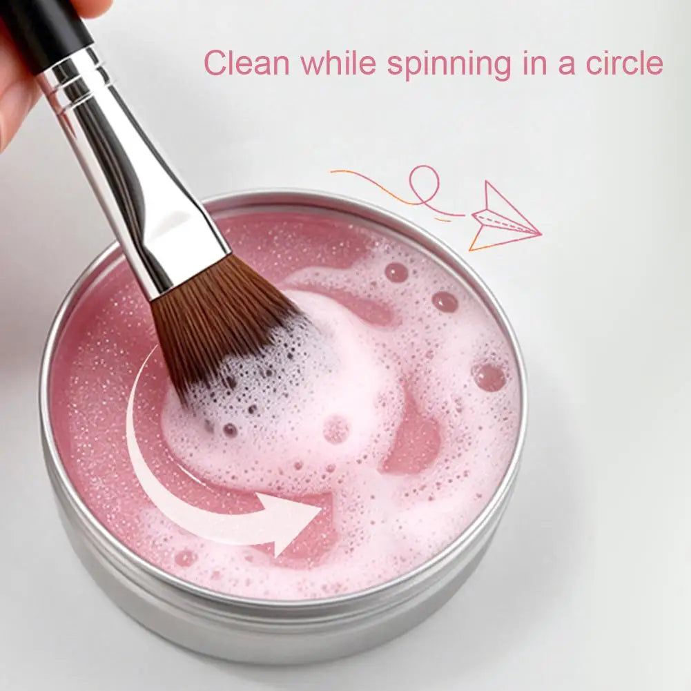 Makeup Brush Cleaner Soap with Silicone Mat, Deeply Cleans Waterproof Makeup for Synthetic & Natural Makeup Brushes & Sponges Oasis Select