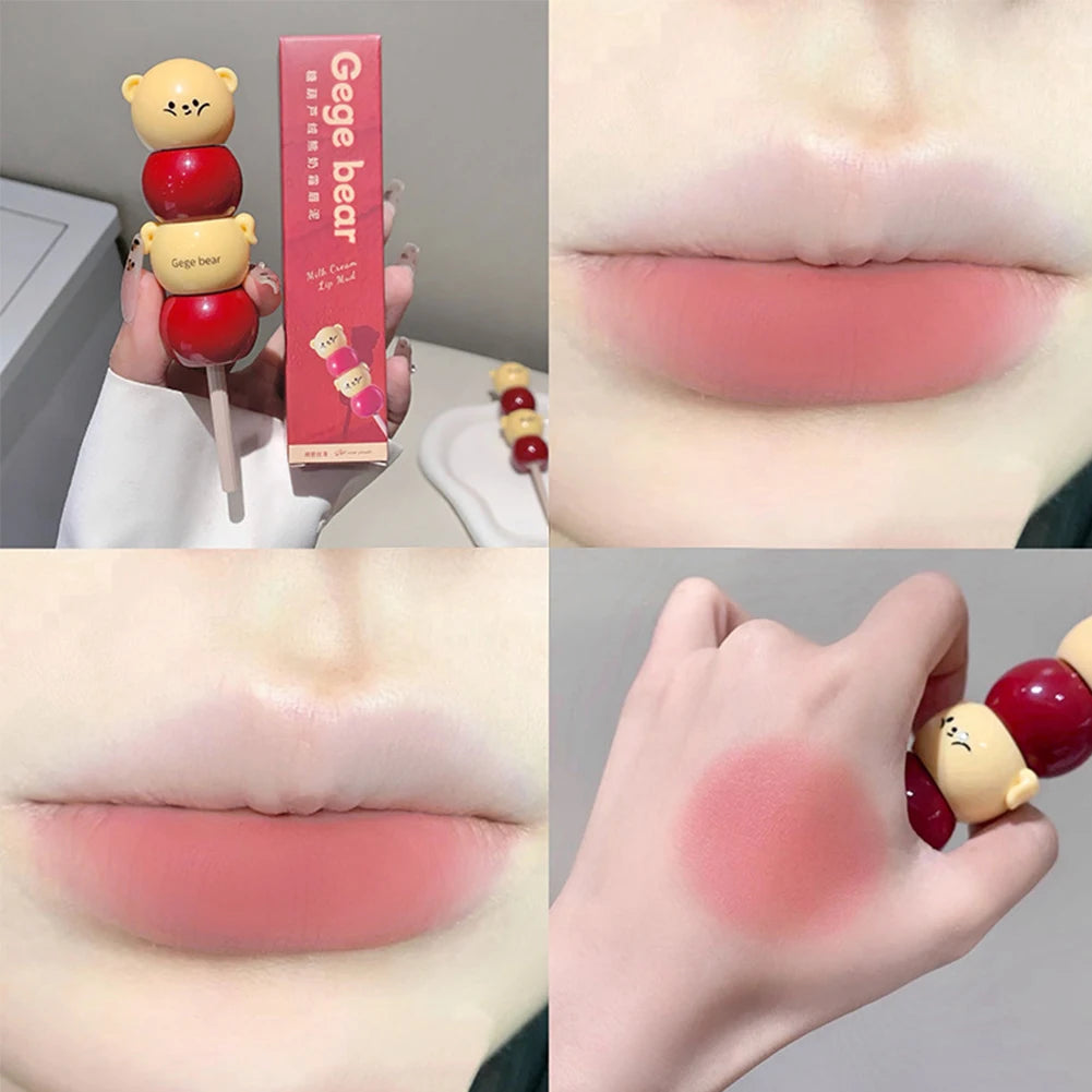 1Pc Candy-shaped Lipstick Velvet Matte Non-Stick Cup Lipstick Long Lasting Nourishing Texture Makeup Lip Tint Oasis Select