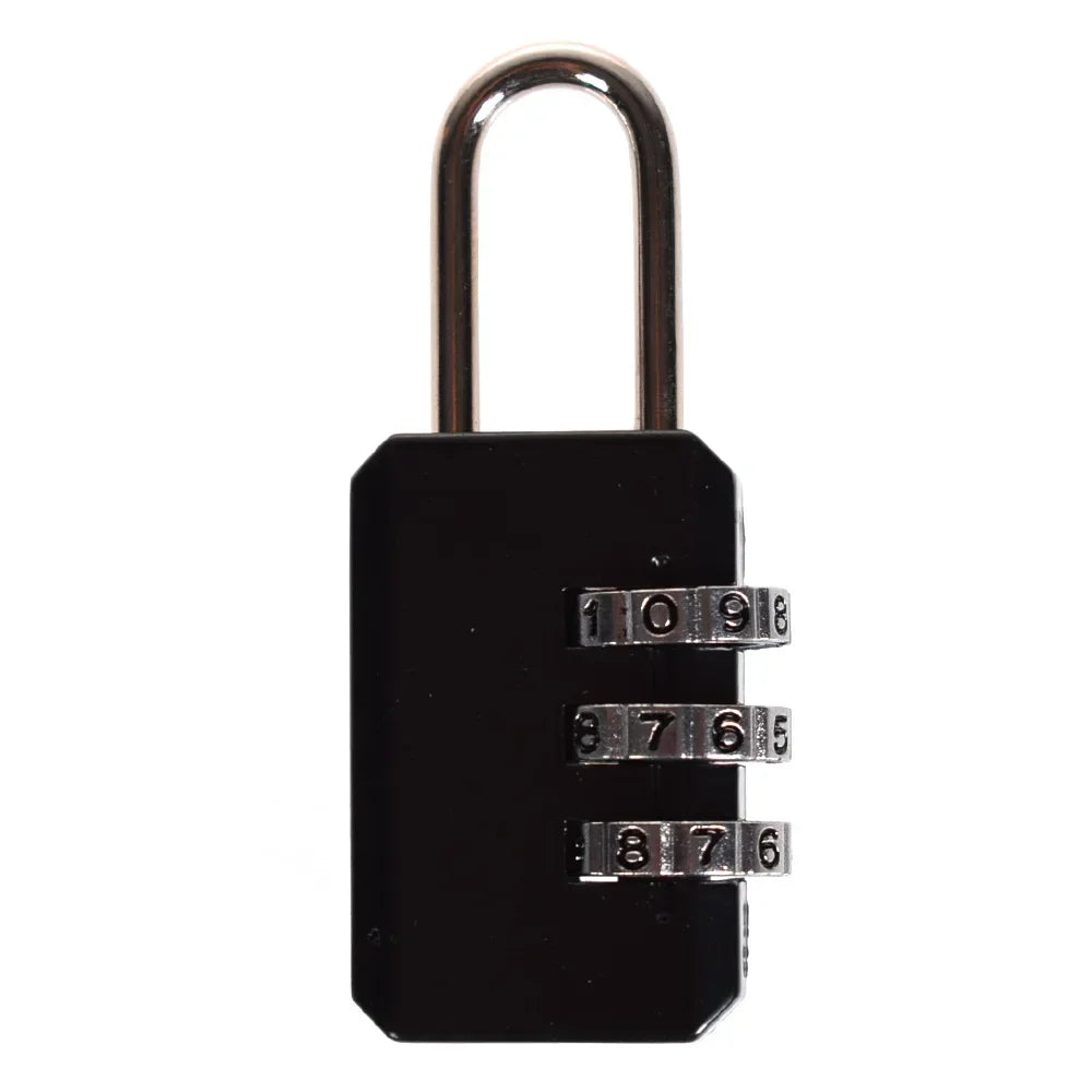 3-Dial Resettable Combination Padlock – Luggage, Gym & Travel