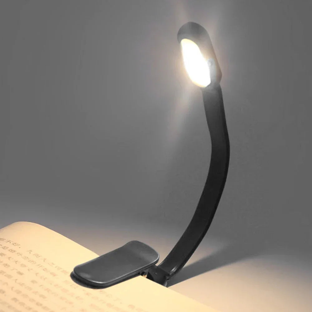 Mini LED Book Night 3 Brightness Adjustable USB Rechargeable Clip-On Study Reading Lamp for Travel Bedroom Dormitory Reading Oasis Select