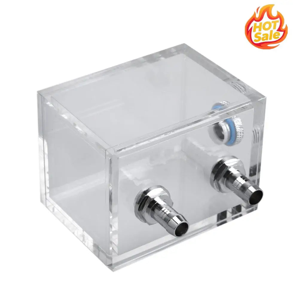 200ml Computer Water Cooled Reservoir with 2 Tube Connectors 1 Cooling Fan Block G1/4 2 Thread for PC Water Cooling System Oasis Select