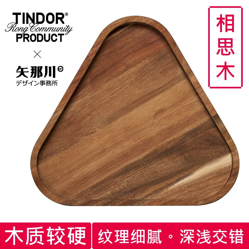 Japanese wooden tray fruit wine snack tray Creative household tableware tray Oasis Select Acacia A