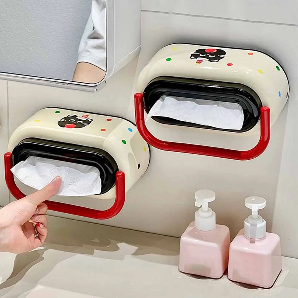 Creative Desktop Tissue Box Adorable Non-Slip Base Cute Tissue Storage Box Reusable Napkin Dispenser Napkin Storage Case Oasis Select