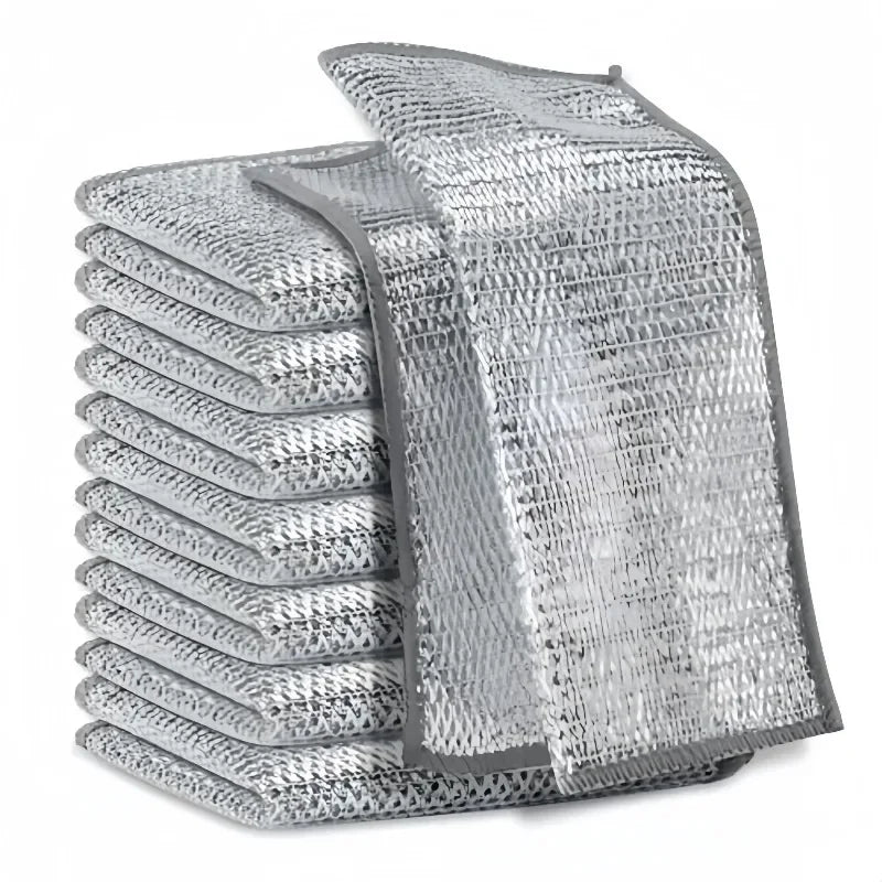 Thickened Steel Wire Cleaning Cloth Non-Scratch Double-layer Single-Layer Iron Microfiber Mesh Dishrag Washing Kitchen Towel Oasis Select