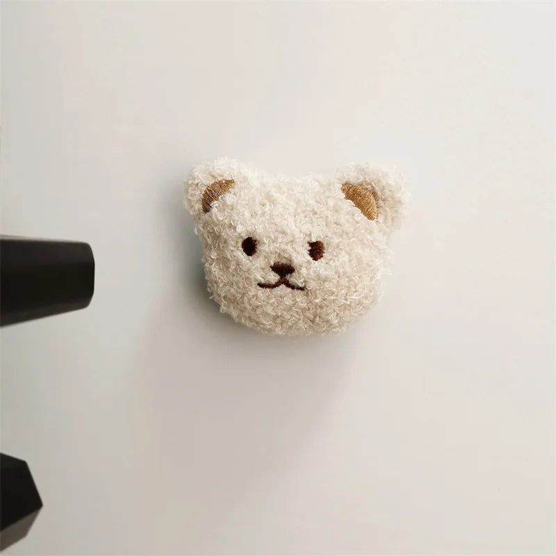 Ins Korean Bear Children's Room Door Rear Handle Silent Anti-collision Sticker Cushion Anti-Bump Wall Protector Door Stopper Oasis Select Beige Bear