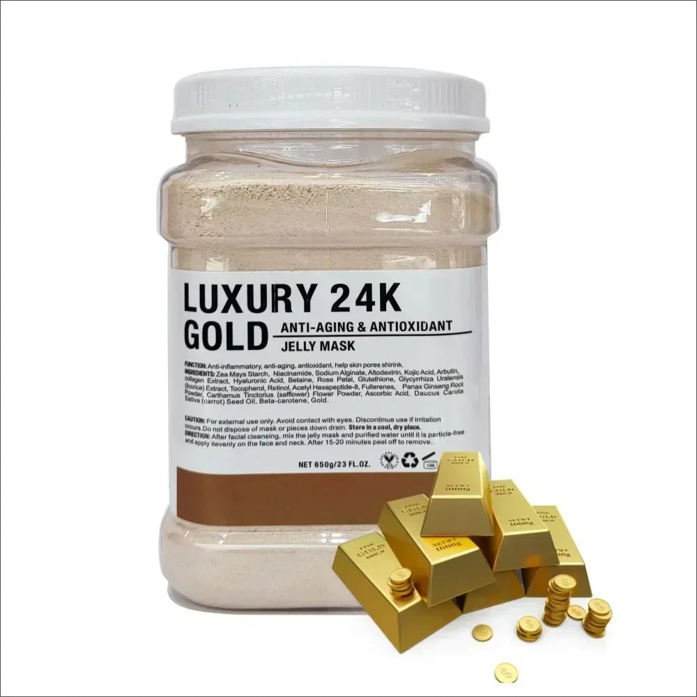 650g Arbutin Rose Jelly Peel-Off Mask – Vitamin C & 24K Gold