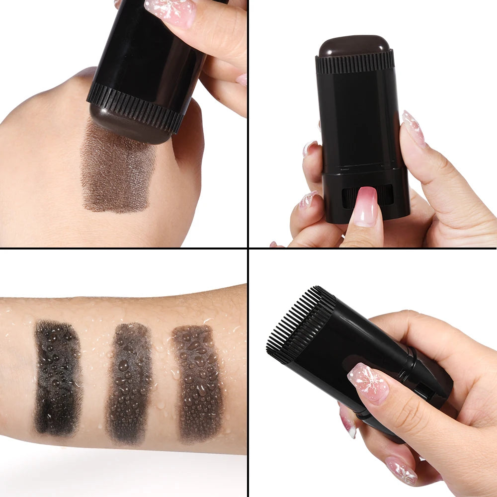 2in1 Hair Dye Stick with Comb Black Brown Coffee Long Lasting Temporary Hair Coloring Covered White Hairs Hairline Pen Washable Oasis Select