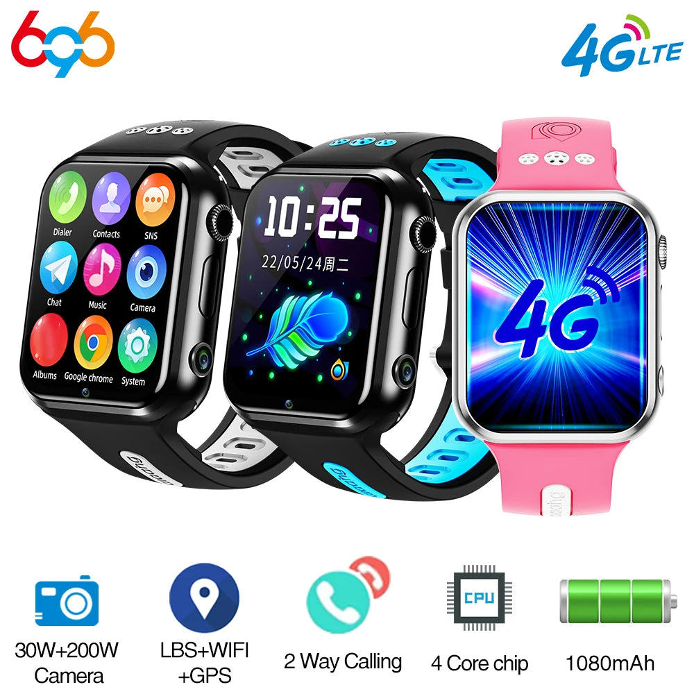 4G Smart Watch Kids GPS Positioning Dual Camera Smartwatch Student Clock Wifi Internet Boy Girl Video Calls 1+8/2+16 SIM Card Oasis Select