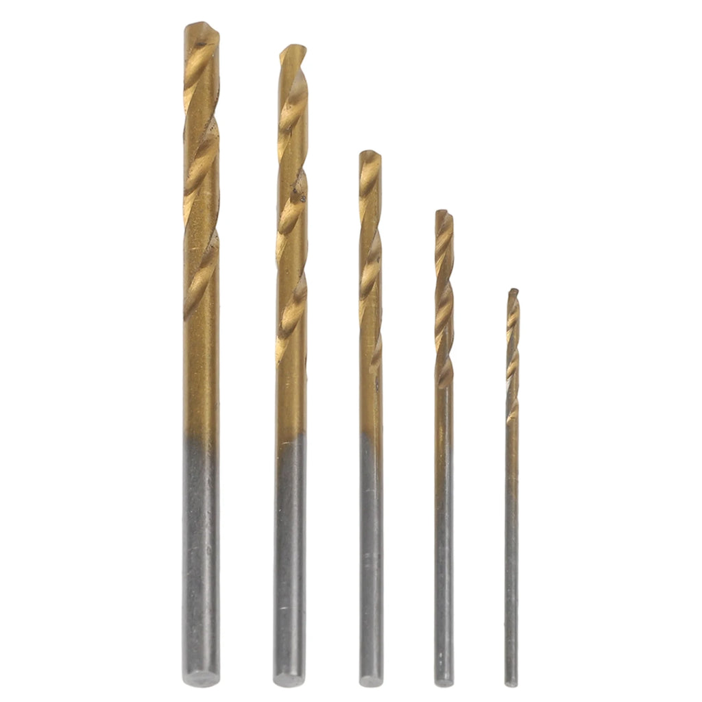 50pc Titanium HSS Twist Drill Bit Set 1–3mm | Metal & Wood HSS Twist Drill Set Oasis Select
