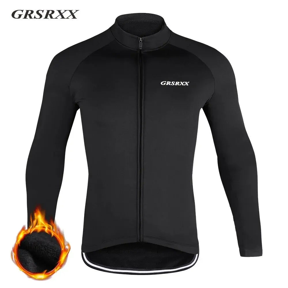 GRSRXX Winter Warm Cycling Jacket Mountain Bike Jacket Cycling Jersey Long Sleeve Cycling Jersey Ciclismo Jacket Unisex Oasis Select 01 XL