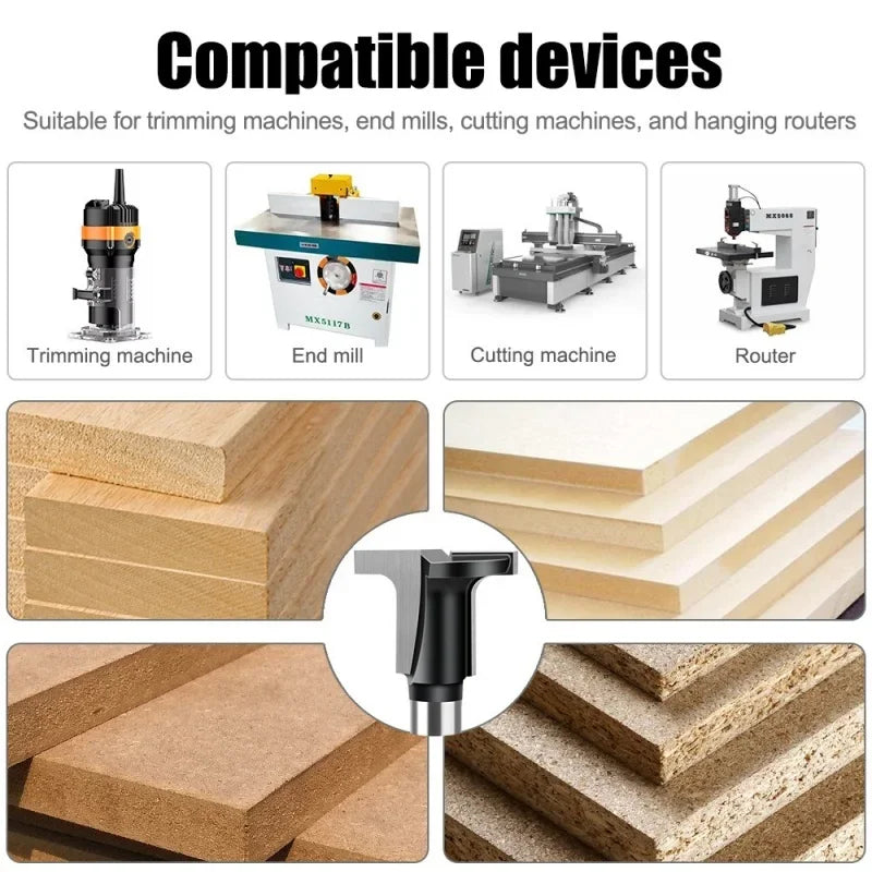 1Pcs 6mm 1/4" Shank Carbon Crystal Plate Arc Bending Router Bit T-half Round Flat Slotted Angle Cutter Woodworking Tools Oasis Select