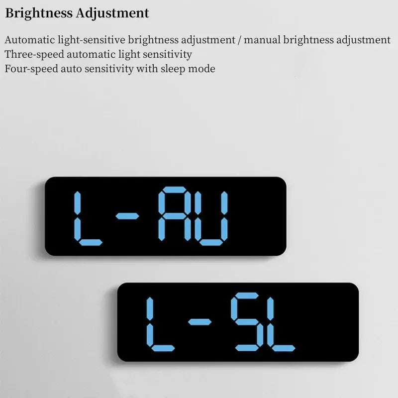 9 Inch Large Digital Wall Clock with Temperature Humidity Display,Auto Dimmer,USB Powered,12/24H LED Alarm Clock for Home Office Oasis Select