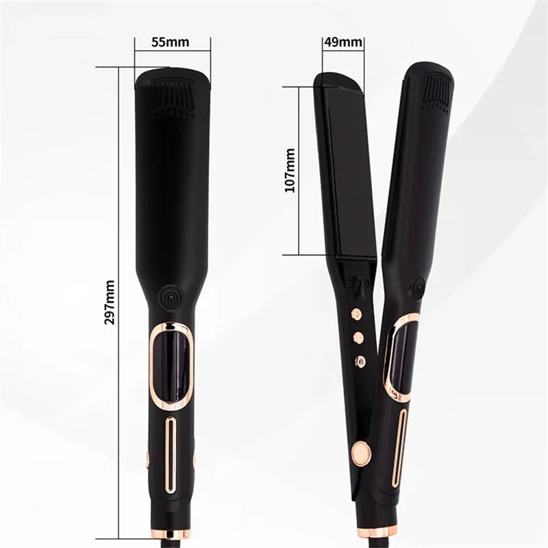Hair Straightener 480F High Temperature Professional Wide Plates Irons MCH Hard Anodized Plate Treatment Hair Flat Iron Oasis Select