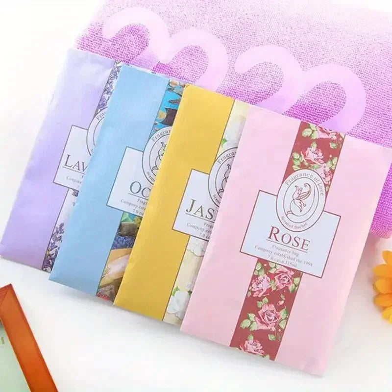 5/6pcs Car Wardrobe Closet Hanging Fragrance Sachet Air Freshener, Aromatherapy Perfume Incense Decor for Home Office Lavender Oasis Select