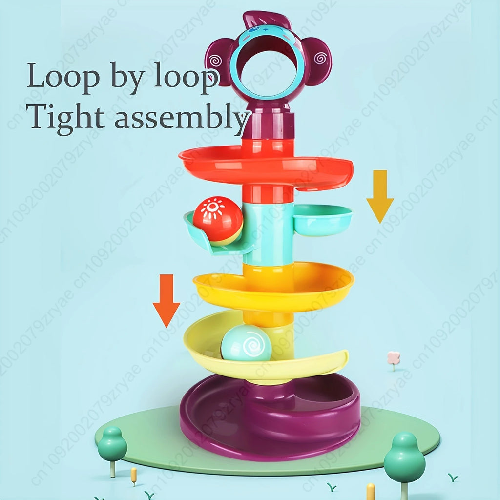 A Fun And Educational Ball Track Tower, a Rolling Ball Early Learning Toy, Spinning Balls,Great Gifts for Holidays And Birthdays Oasis Select