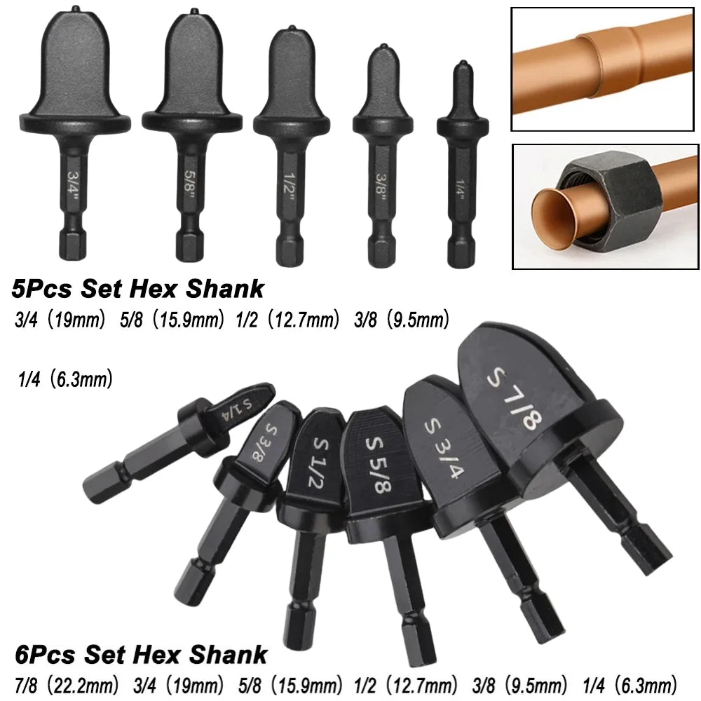 Copper Tube Pipe Expander Set 5/6/11 Pc – Hex Shank AC Tool Pipe Expander Tool Set Oasis Select