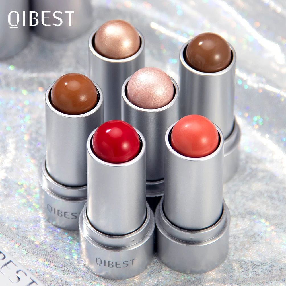 QIBEST 3-in-1 Highlight Blush & Contour Stick | All Skin Tones