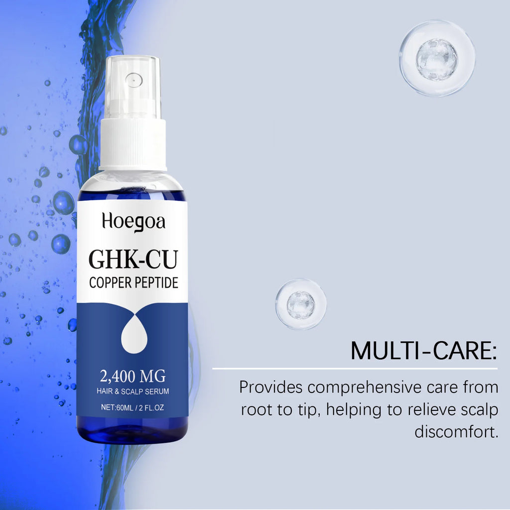 Copper Peptide Hair Scalp Serum Deep Nourishment Gloss Repair Moisturizing Lightweight Non Greasy Moisturizer Spray 60ml Oasis Select