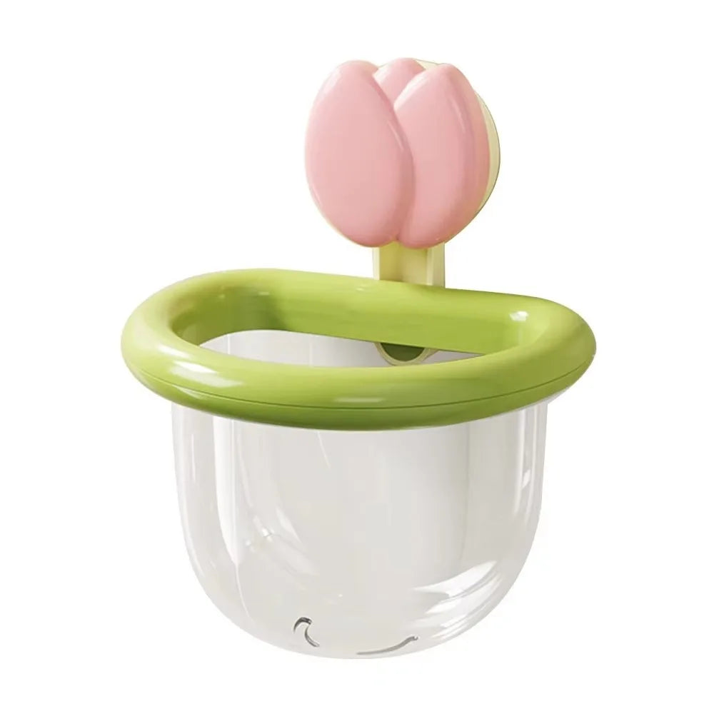 Tulip Wall-Mounted Suction Cup Storage Basket | BPA-Free
