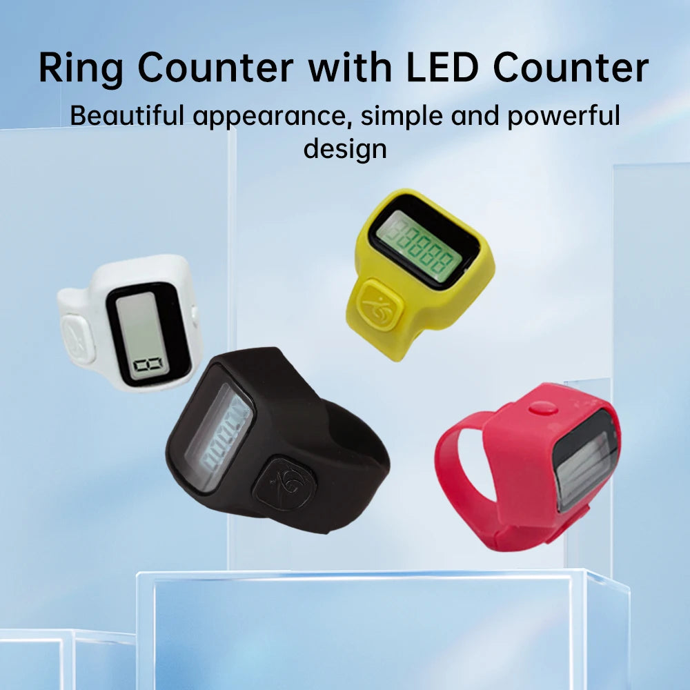 Mini Ring Shape Finger Counter LCD Electronic Digital Tally Counter Smart Ring Click Lap Counter Event Clicker Finger Counters Oasis Select