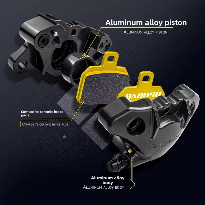 BABOSU FS-1 Racing Small Crab Brake Caliper High Performance 2-Piston Brake Pump for Electric Scooter Oasis Select