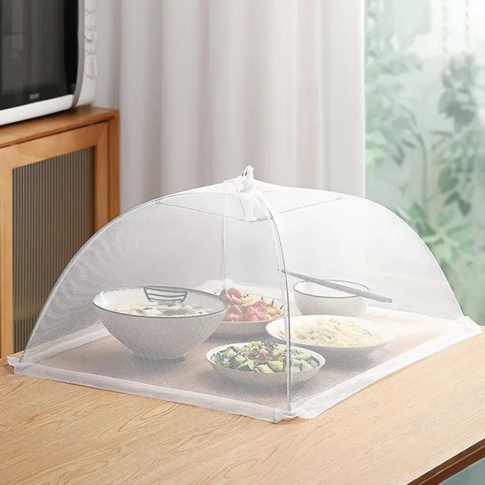 1PC Dining table cover vegetable cover home foldable table cover new dust and fly proof Oasis Select 1pc white 43x43x22cm