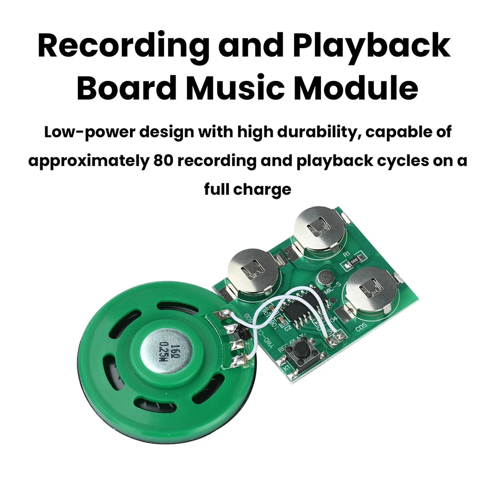 60 Second Recording Playback Board Music Module Greeting Card Refrigerator Sticker DIY With Battery Button Playback Voice Module Oasis Select