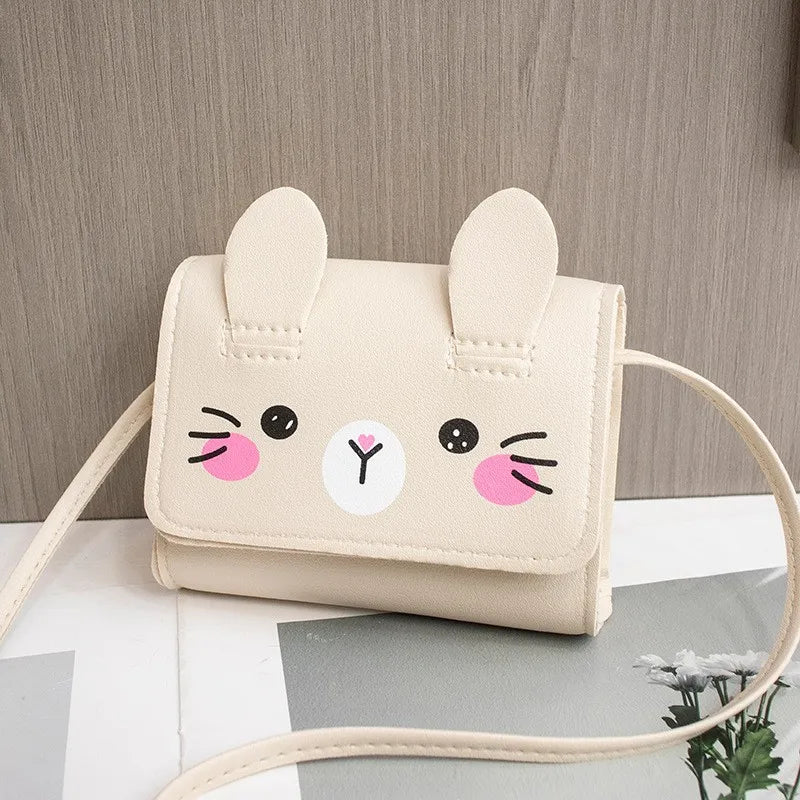 Children's Mini Handbags Hot Sale Princess Baby Girls PU Leather Small Shoulder Crossbody Bags Cute Kids Coin Purse Wallet Oasis Select white