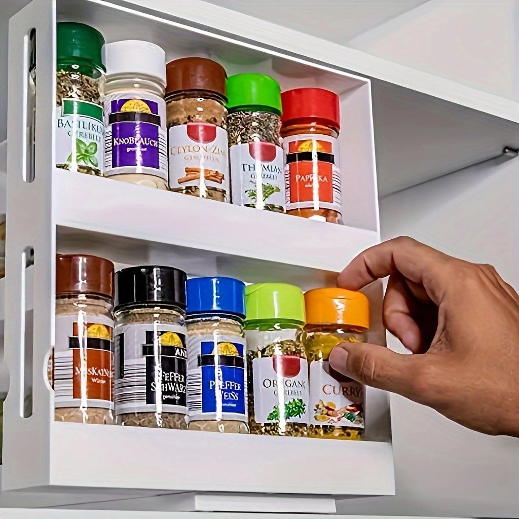 1 PC spice storage rack,90 degree swivel item storage rack, countertop 2 tier storage rack,small storage and organizer rack Oasis Select