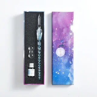 Starry Sky Glass Pen Set Signature Pen Crystal Student Dip Pen Glass Dip Pen Stationery Gift Pen Oasis Select 3